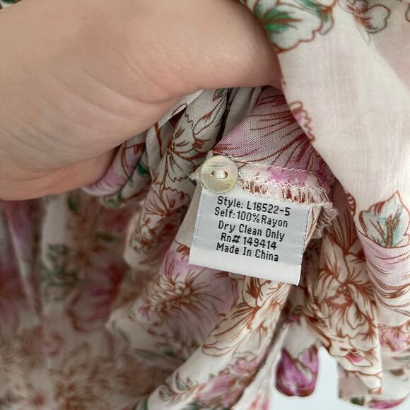 Johnny Was Isla Floral Button Down Shirt - Picture 8 of 9